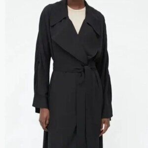 Babaton Flowy Trench Duster Jacket With Tie XXS-S
